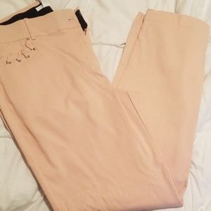 Linda Matthews pink slacks
